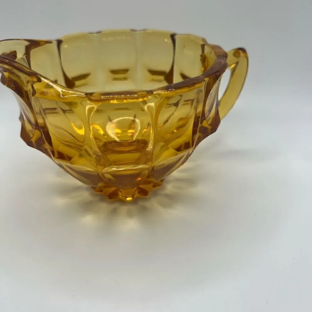 Fenton Valencia Amber Creamer Glass Vintage Glass